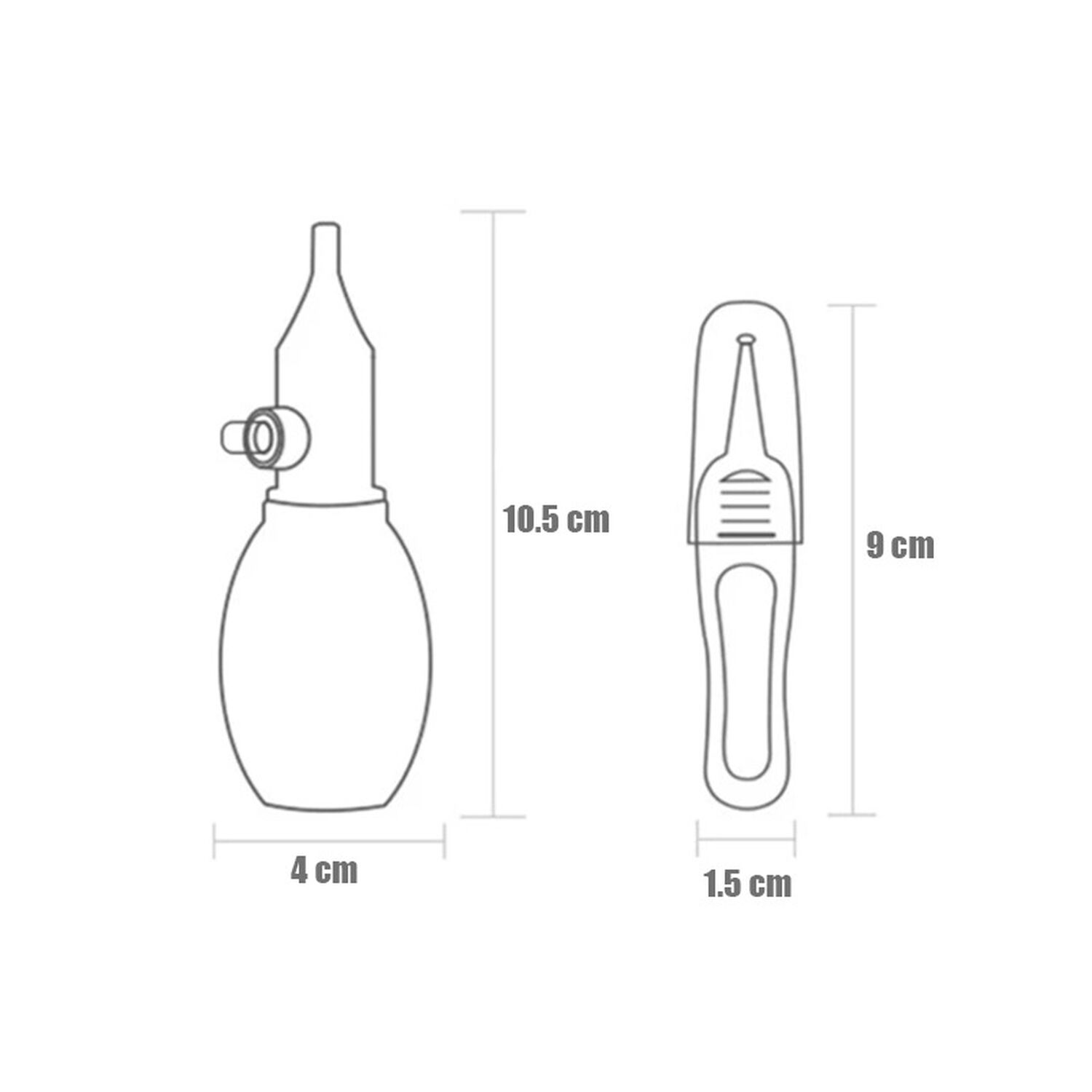 Aspirador Nasal Silicona Para Bebe Limpiador Succion + Pinza image number 1.0