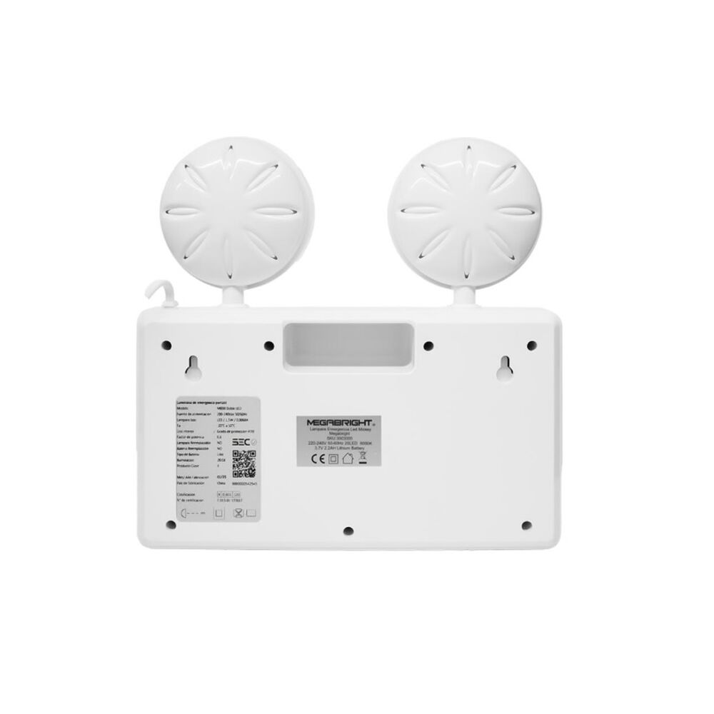 Lámpara De Emergencia Megabright 2 Focos 3003000 image number 4.0