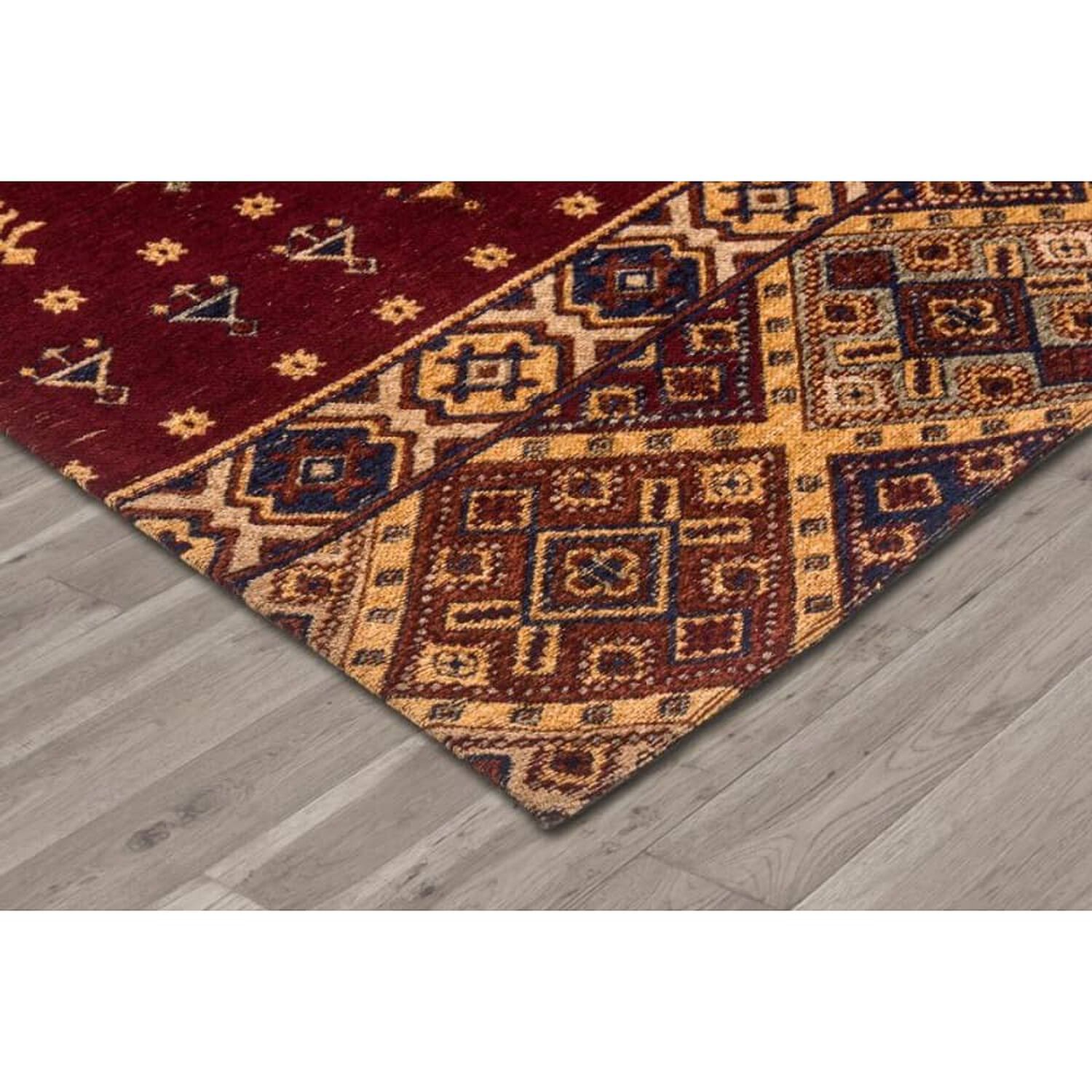 Alfombra Jacquard Burdeo Rectangular Mediana image number 1.0