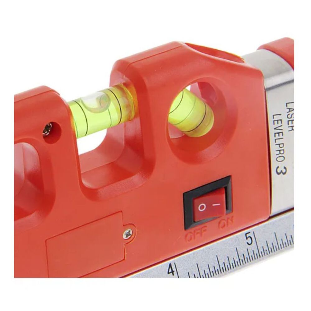 Nivelador Cinta M&eacute;trica Laser 4 En 1 Medidor Herramienta Rojo image number 4.0