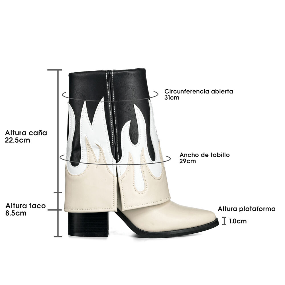 Botas Largas Mujer Eco Cuero De Moda Taco Alto Weide Dh83 image number 6.0