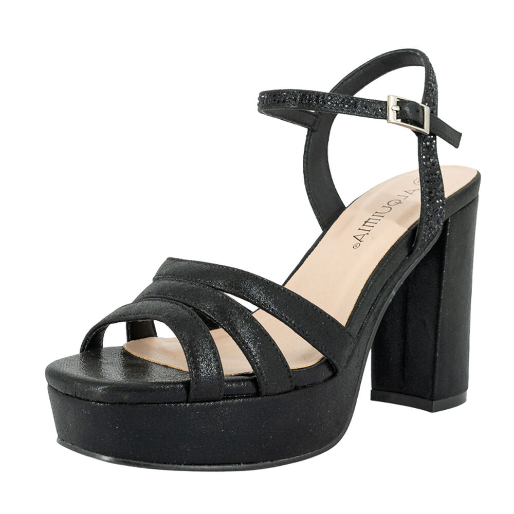 Sandalia Plataforma Isla Negro Alquimia image number 0.0