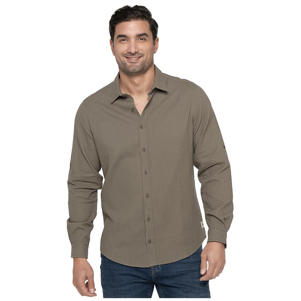 Camisa Texturizada Manga Larga Hombre Panama Jack image number 0.0