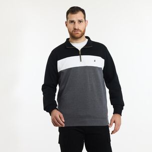 Polerón Bloque Color Regular Cuello Alto Hombre Herald