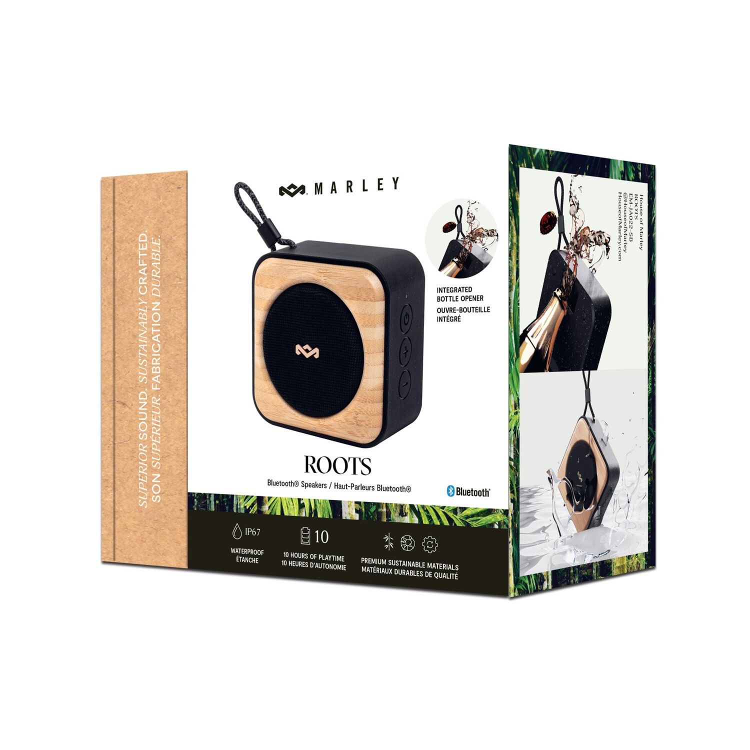 Parlante Bluetooth 5.3 Roots Negro Marley image number 8.0