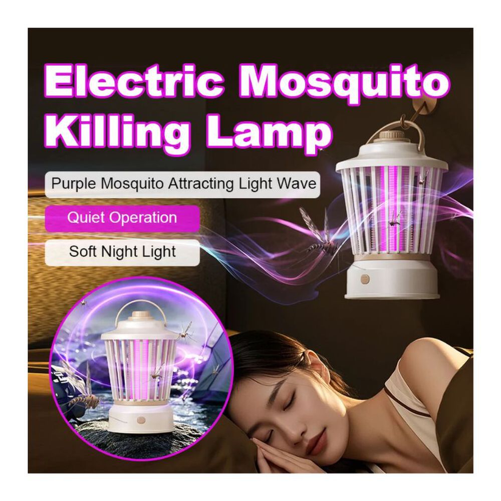 L&aacute;mpara El&eacute;ctrica Anti Mosquitos Uv Blanca image number 3.0
