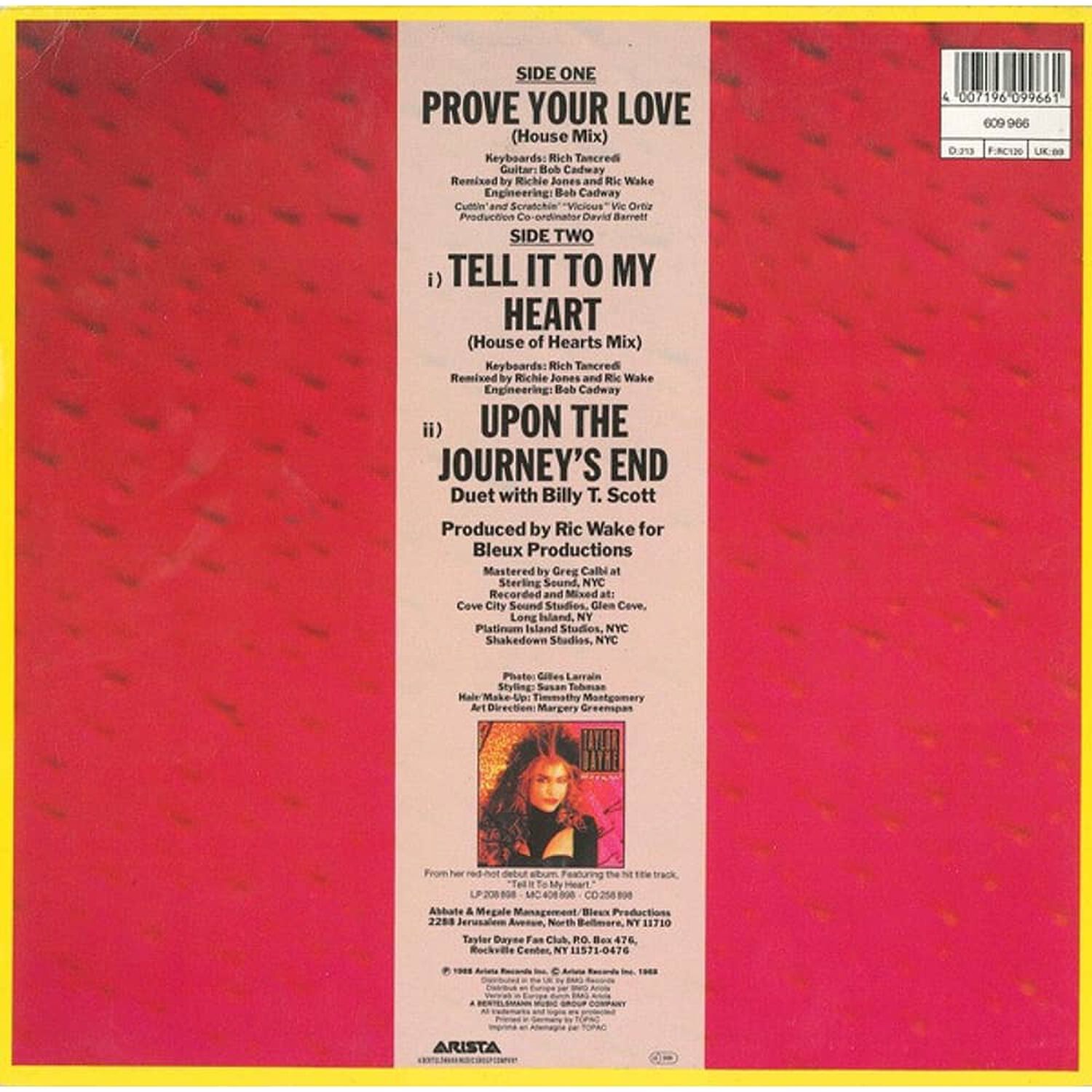 Taylor Dayne - Prove Your Love (house Mix) | 12" Maxi Single Usado image number 1.0