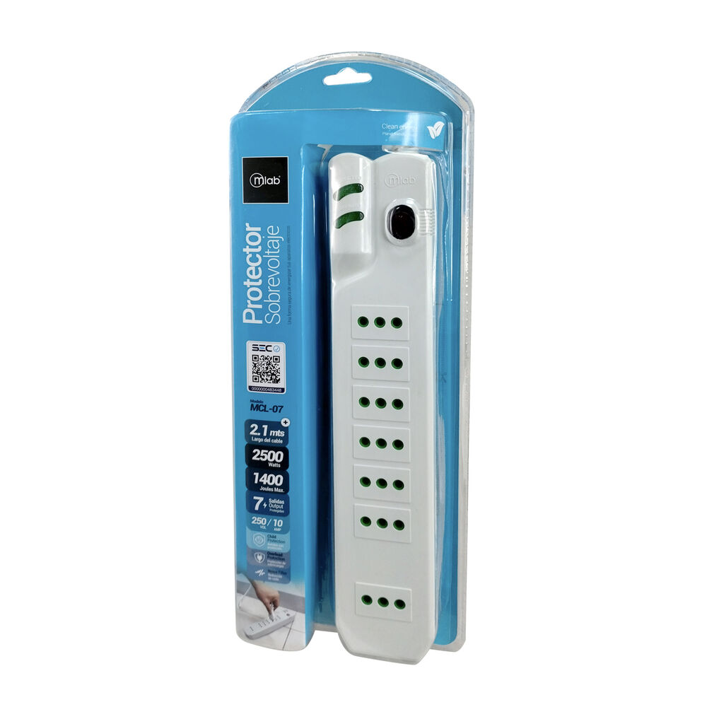 Protector Sobrevoltaje Mcl-07 1400j 2.1mt Blanco image number 2.0