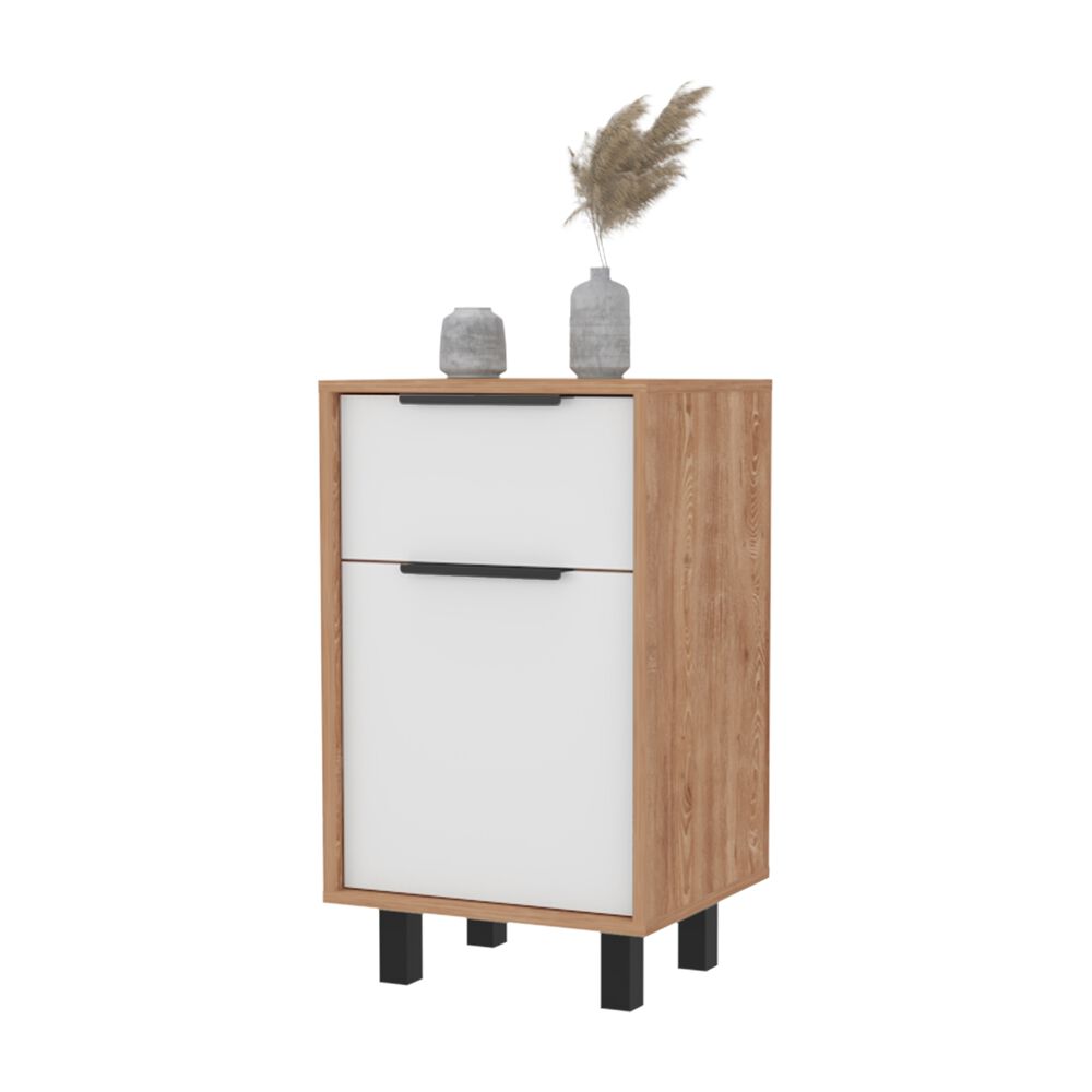 Velador 1 Caj&oacute;n 1 Puerta Fm-002c - Cafe Claro image number 2.0