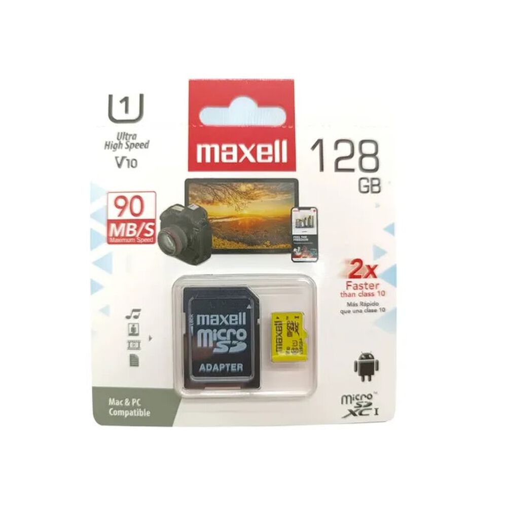 Memoria Micro Sd Maxell 128 Gb Clase 3 Ultra High Speed image number 0.0