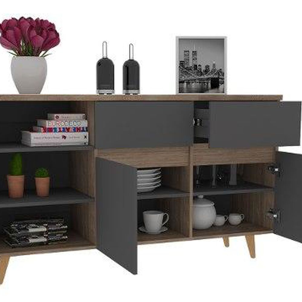 Bife Salem -miel / Plomo 78x140x42cm. Tuhome image number 0.0