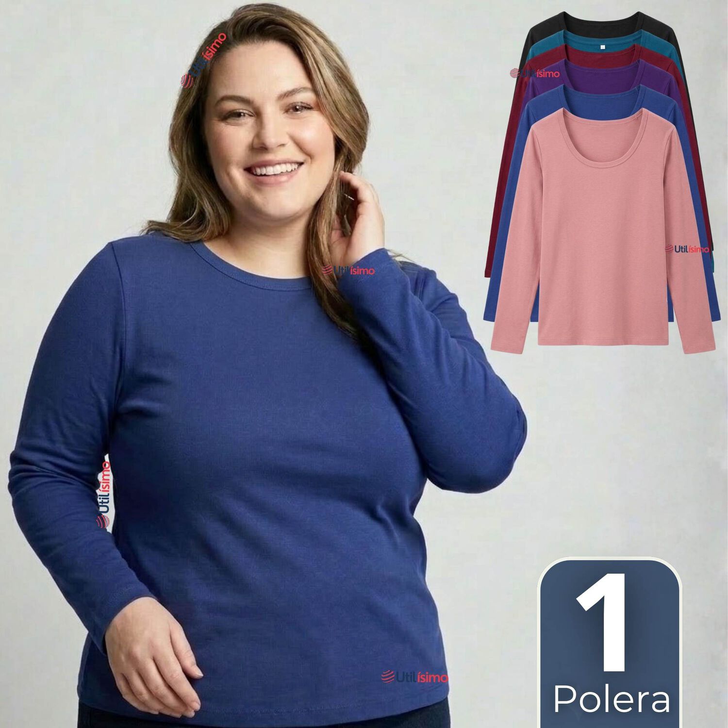 Camiseta Polera Bamb&uacute; Primera Capa Manga Larga Colores Surtidos Mujer image number 0.0