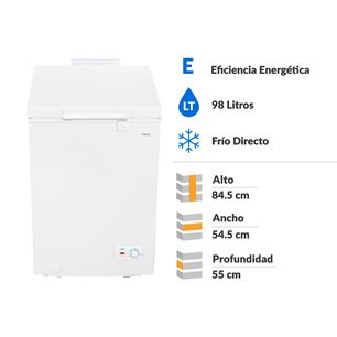 Freezer Horizontal Mabe FDHMHM100PPLB0 / Fr&iacute;o Directo / 98 Litros / E