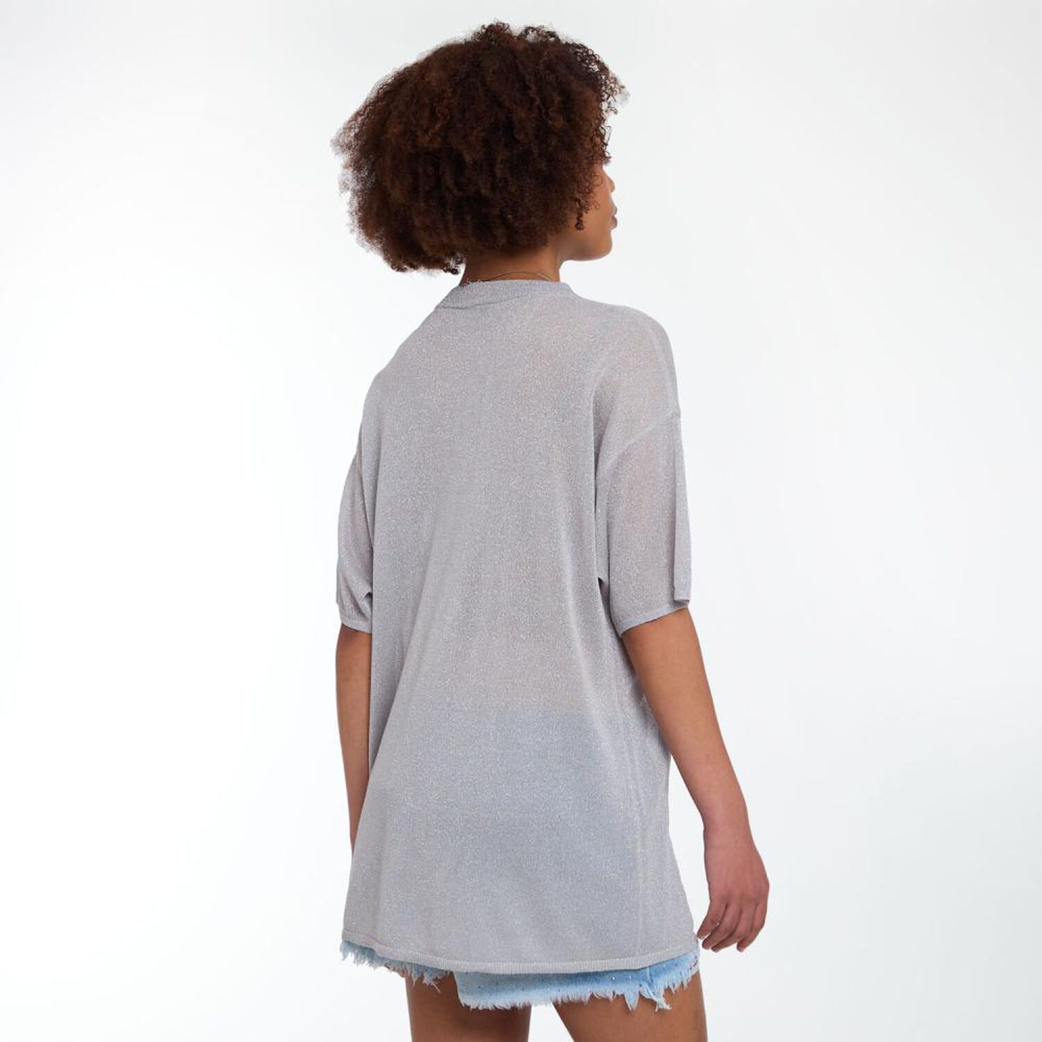 Polera Oversize Manga Corta Cuello Redondo Mujer Rolly Go image number 3.0