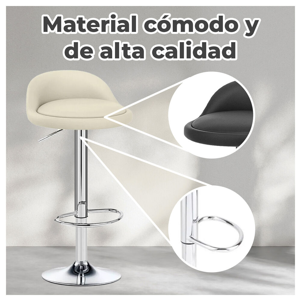 Silla Piso Bar Taburete Beige image number 2.0