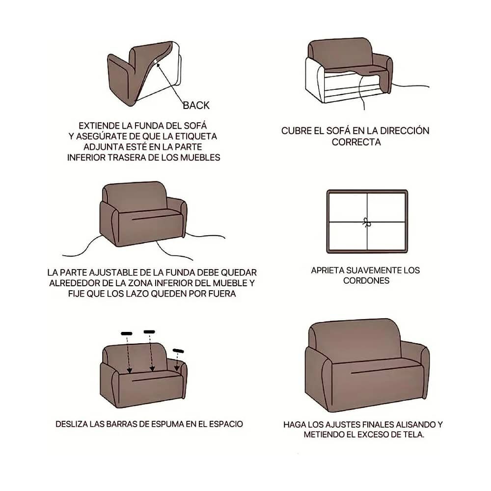 Funda De Sof&aacute; Lisa De 1 Cuerpo image number 4.0