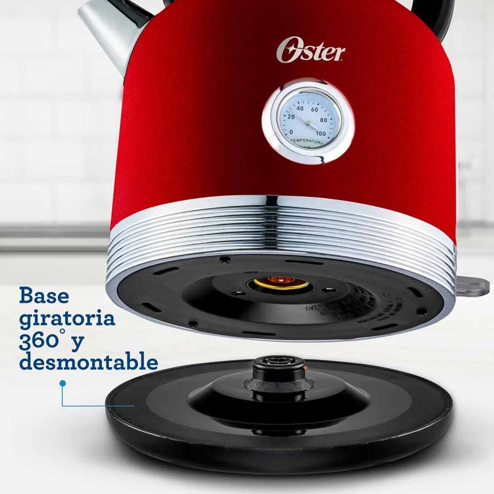 Hervidor Oster Rojo 2,5l Tipo Tetera Con Term&oacute;metro Acero image number 7.0