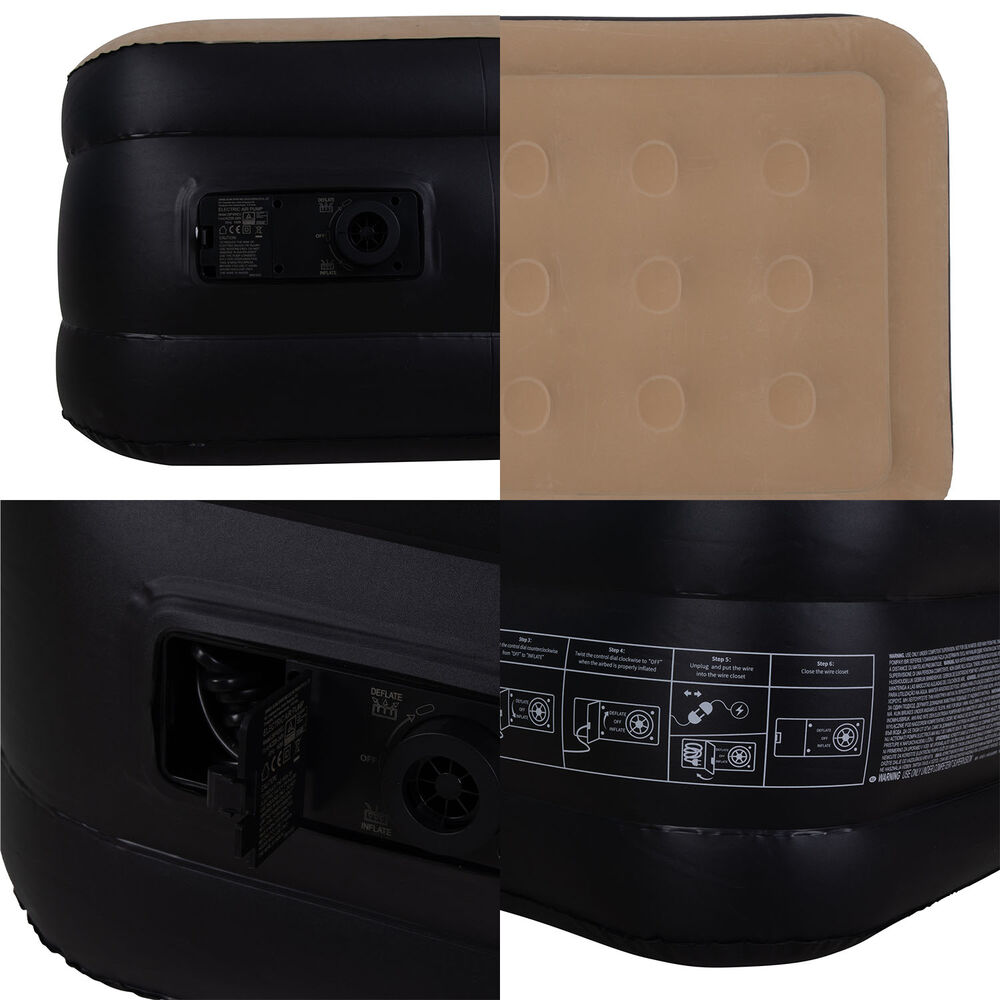 Colch&oacute;n Inflable El&eacute;ctrico Individual 1 Plaza Caf&eacute; image number 2.0