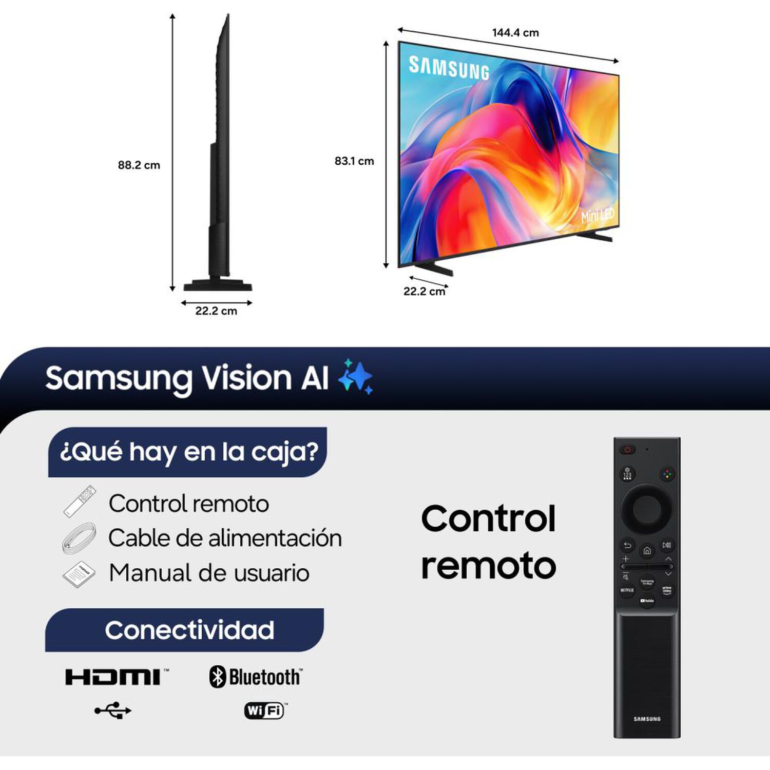 Miniled 65" Samsung UN65M70HAGXZS / Ultra HD 4K / Smart TV image number 3.0