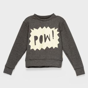 Poler&oacute;n Gris Jaspeado Pow Adulto Algod&oacute;n Peruano