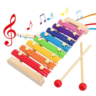 Xilofono Juguete Madera 8 Notas Instrumento Percusion Ni&ntilde;os