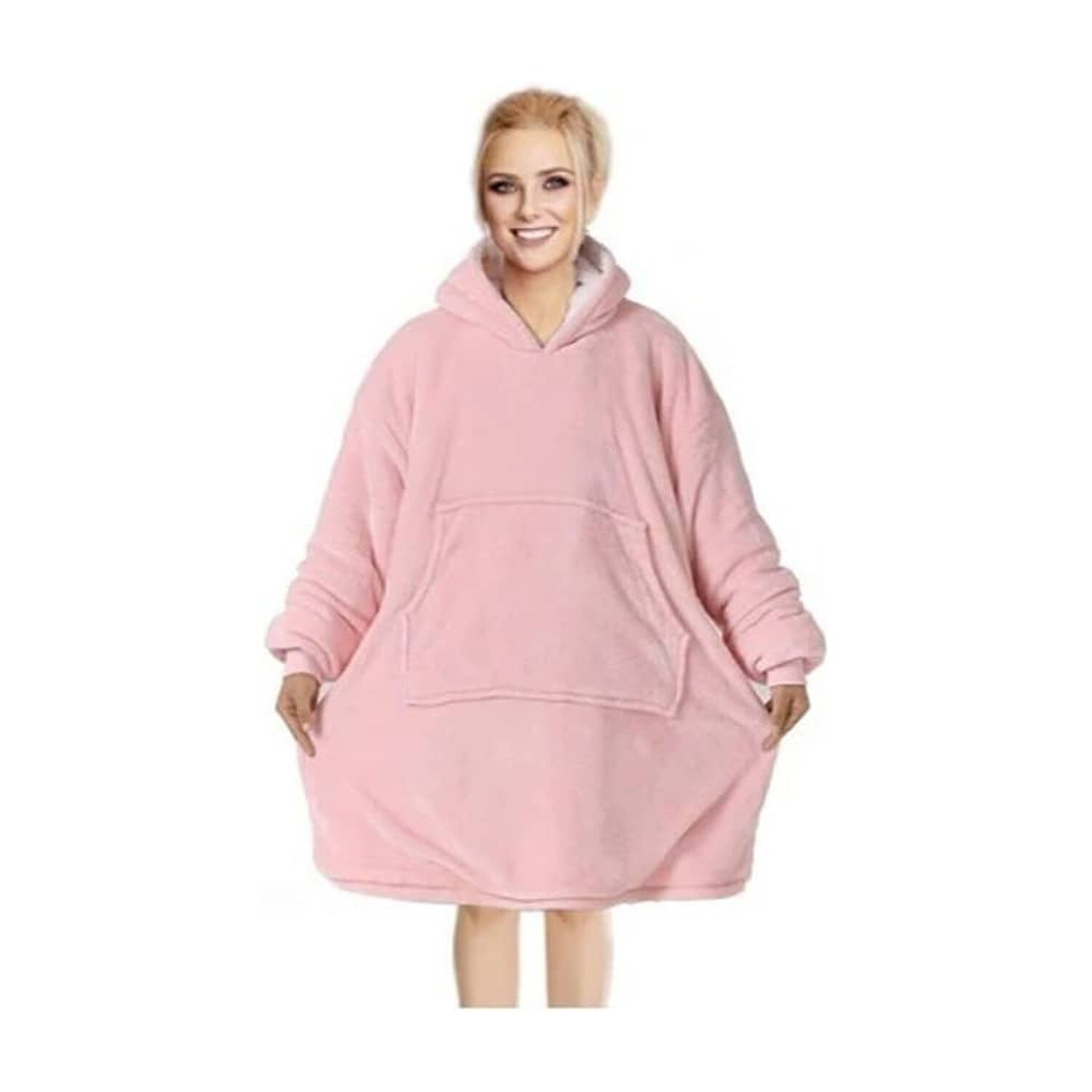 Manta Unisex Tipo Poler&oacute;n Con Capucha Estilo Sherpa image number 0.0