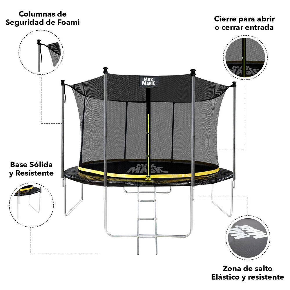 Cama El&aacute;stica 366 Cm (12 Ft) Negro image number 3.0
