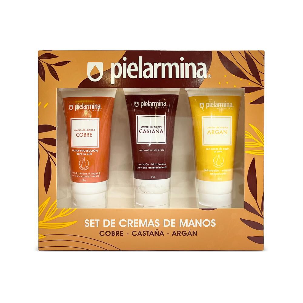 Set Crema De Manos Argán, Castaña Y Cobre Pielarmina / 80gr image number 0.0