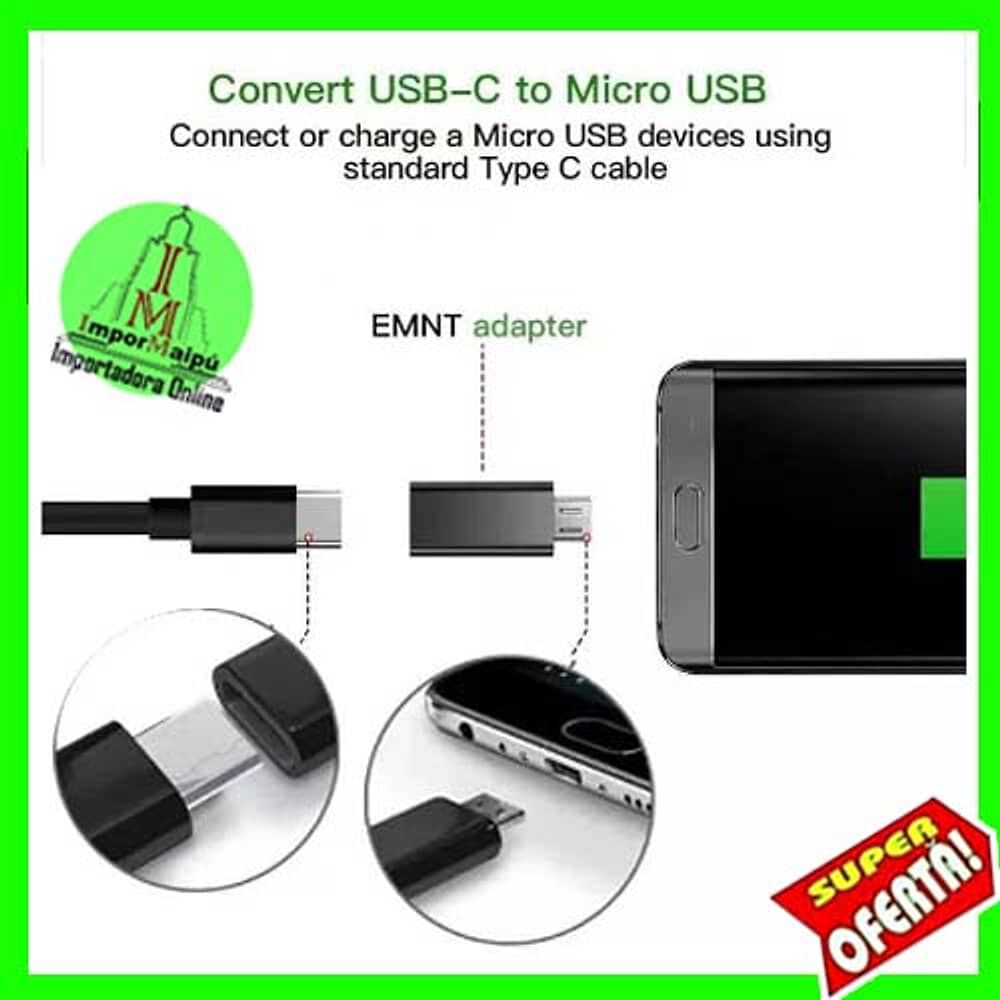 Adaptador Tipo C A Micro Usb V8 Tipo C Hembra Micro Usb Macho Celulares Compatible Android, Samsung image number 5.0