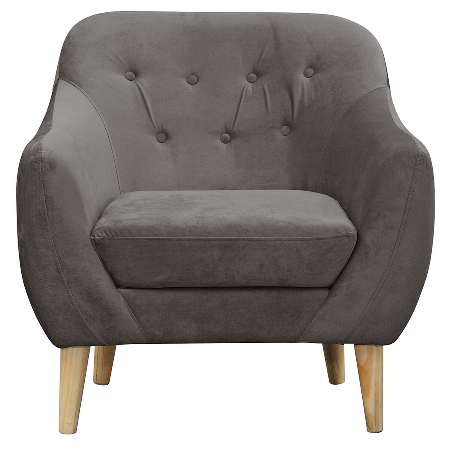 Poltrona 1c Norway Felpa Gris Oscuro 85x87x90 image number 0.0