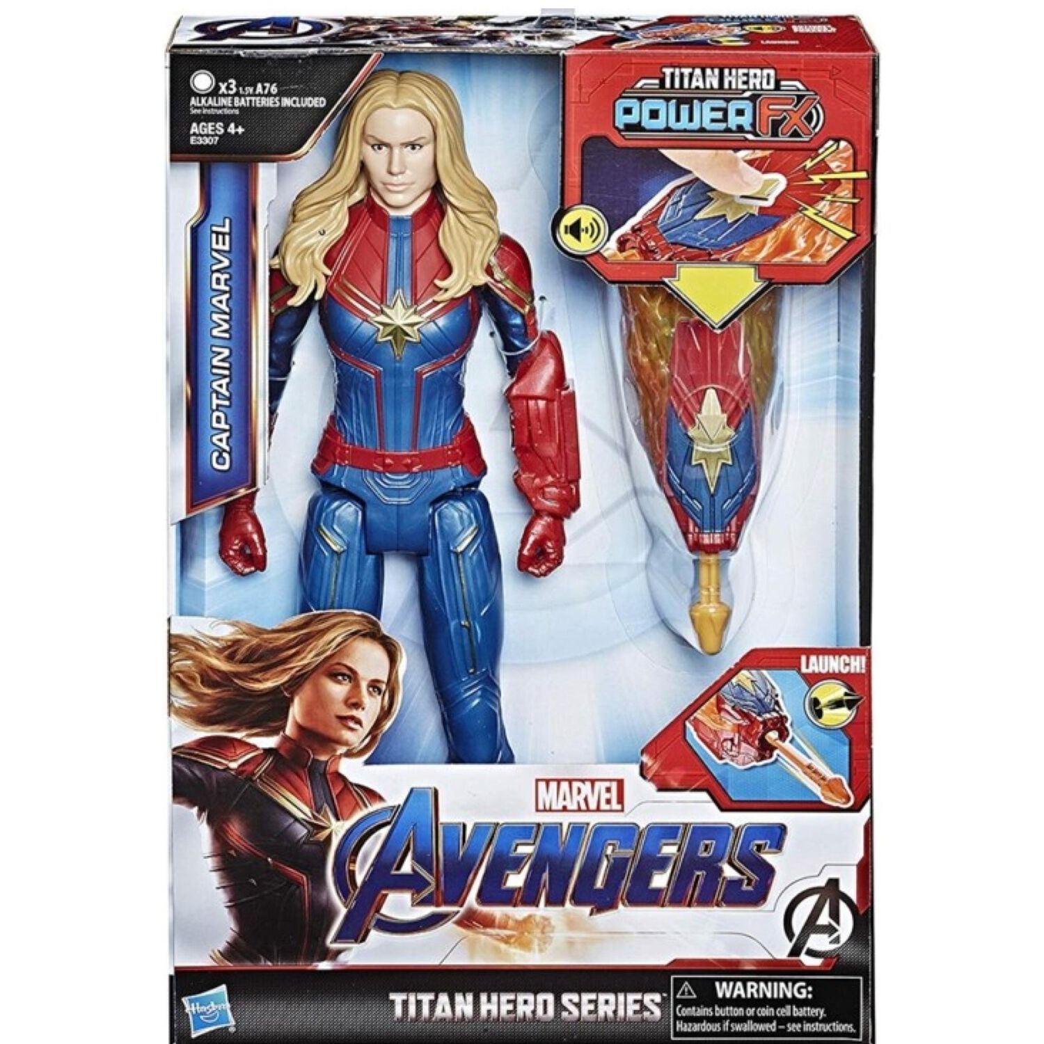 Juguete Figura De Accion Capitana Marvel 30cm Accesorios Hasbro image number 2.0
