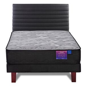 Cama Europea Flex Therapedic Plus / 1 Plaza / Base Normal + Respaldo