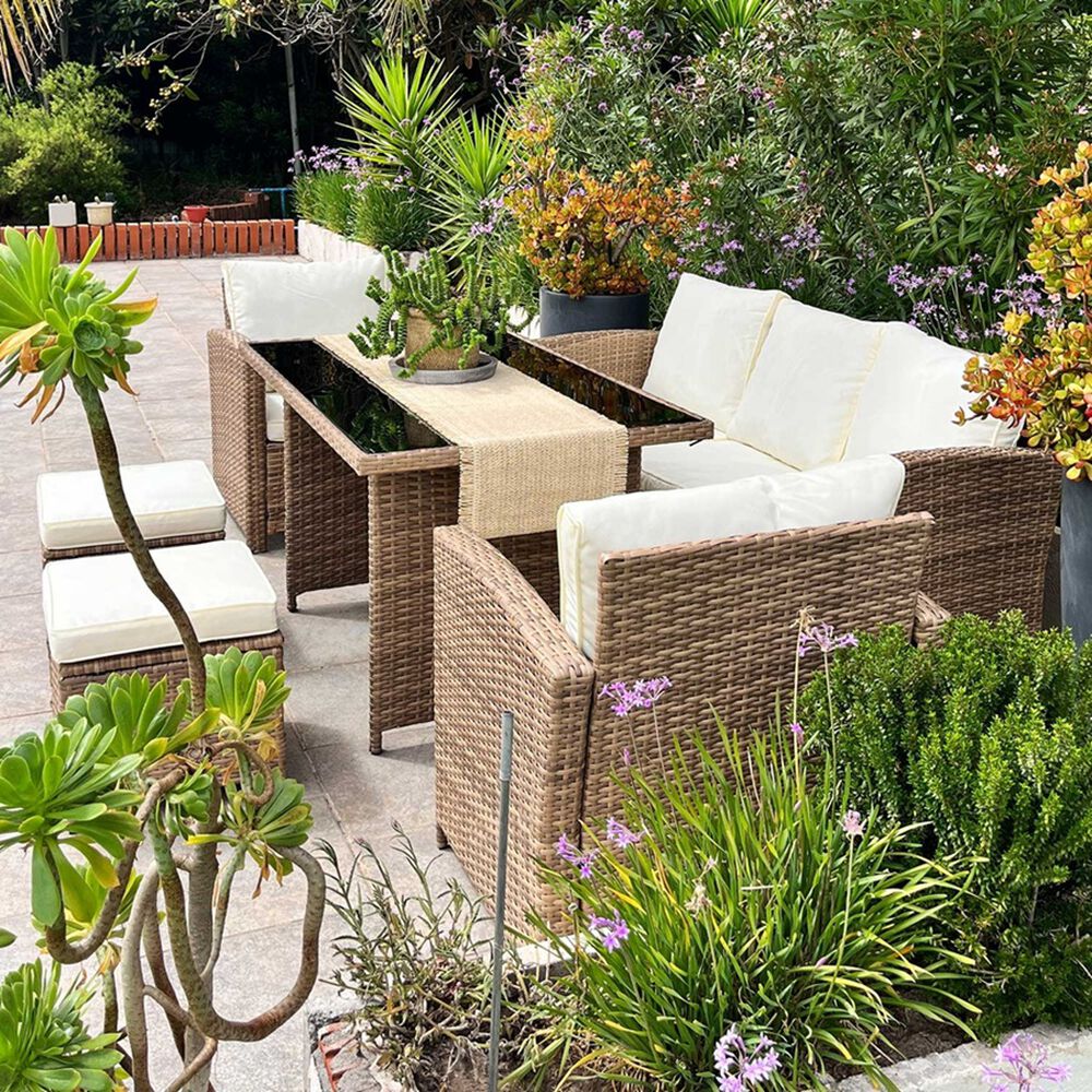 Juego Living Comedor Terraza Aurora Caramelo 7 Personas image number 3.0