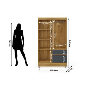 Cl&oacute;set Vekka Home Ideal / 4 Puertas / 2 Cajones