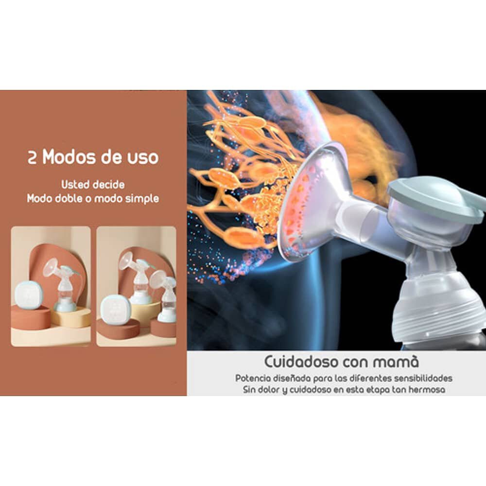 Extractor De Leche Doble Inalambrico Nevi By Lubabycas image number 4.0