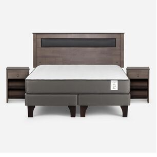 Cama Europea Rosen New Style 2 Plus / 2 Plazas / Base Dividida + Set De Maderas