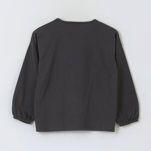 Polera Manga Larga Ni&ntilde;a Minnie Mouse Gris Oscuro Disney