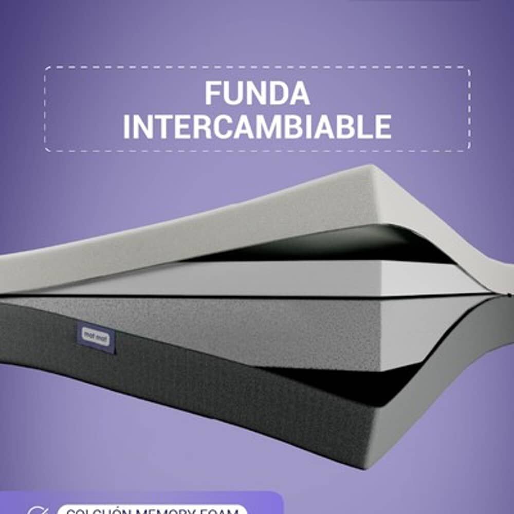 Colch&oacute;n 1 Plaza Memory Foam Mat Mat 90x190x22cm image number 5.0