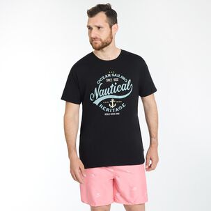 Polera Regular Manga Corta Cuello Redondo Hombre Herald