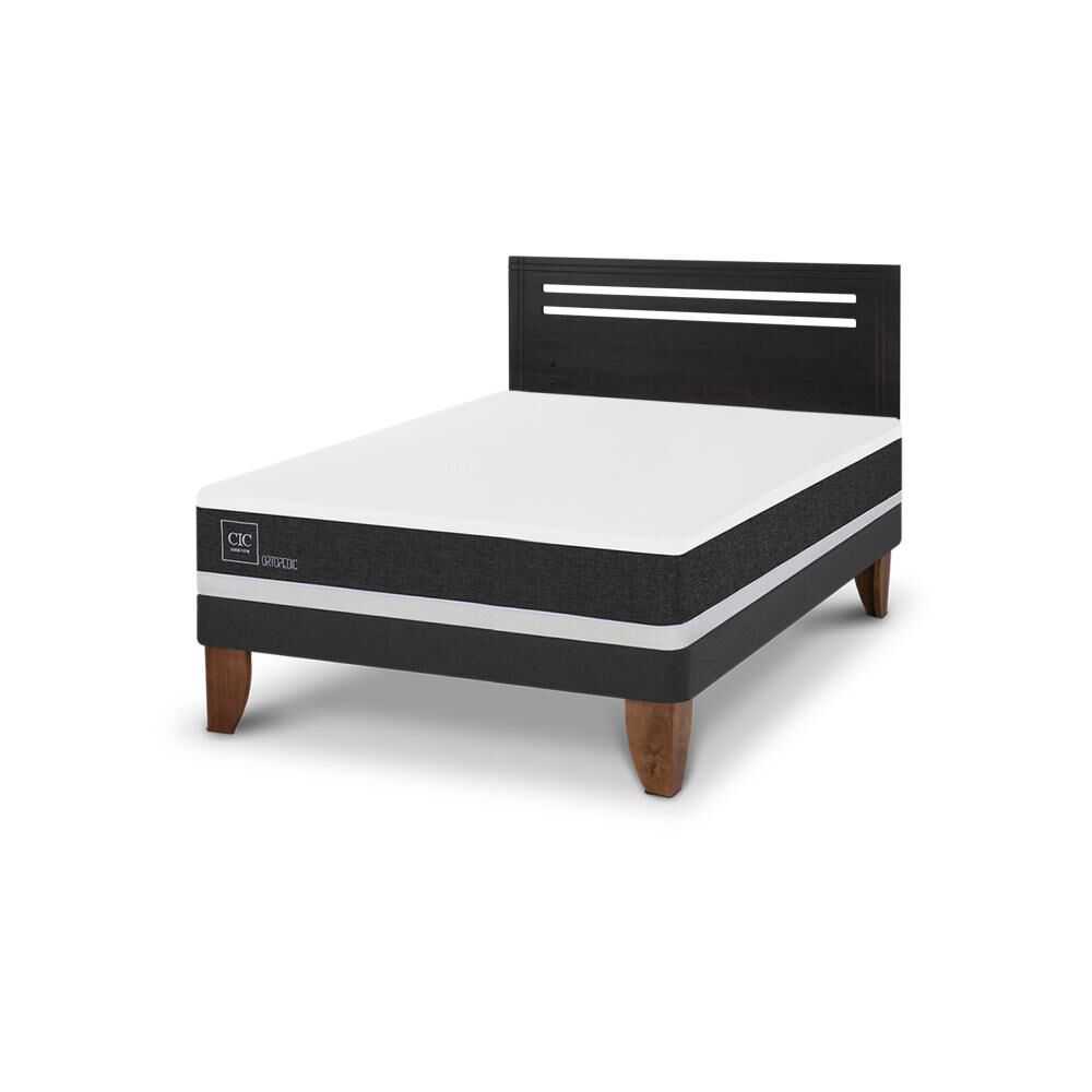 Cama Europea Cic Ortopedic / 2 Plazas / Base Normal + Respaldo image number 4.0