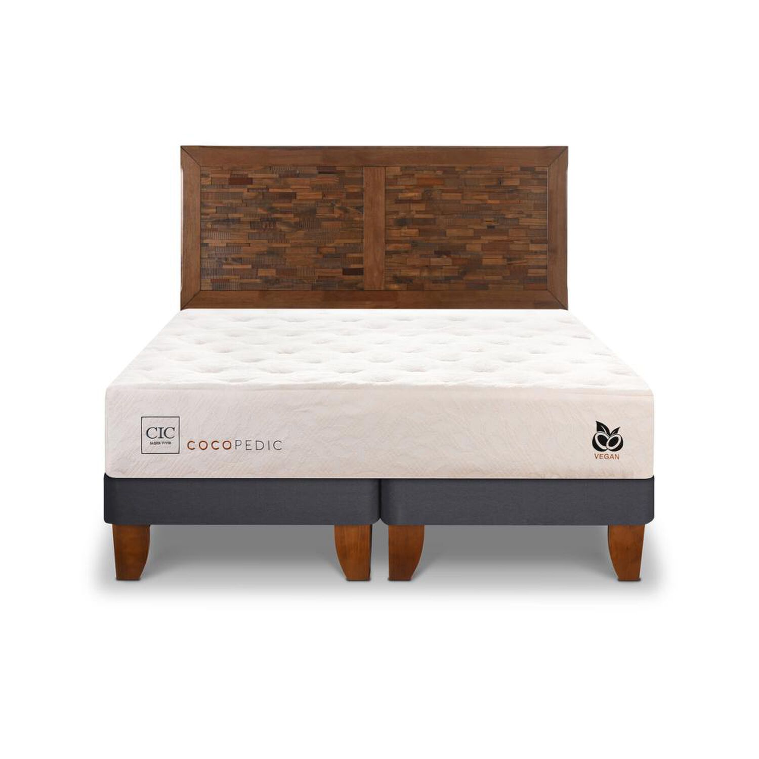 Cama Europea Cic Cocopedic / 2 Plazas / Base Dividida + Respaldo image number 0.0