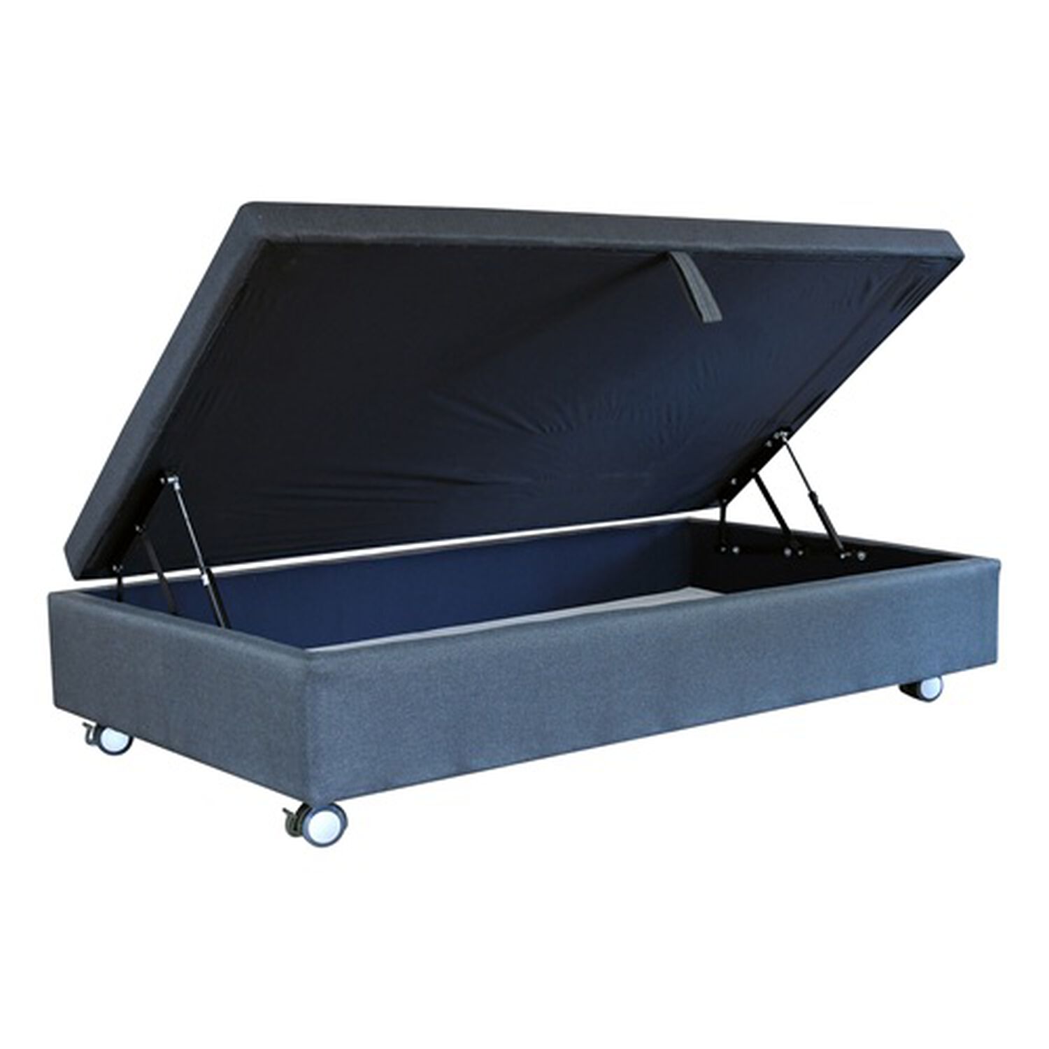 Base De Cama Baul Gris 1.5 Plaza Largo 190 Cm Con Rueda Logo image number 1.0