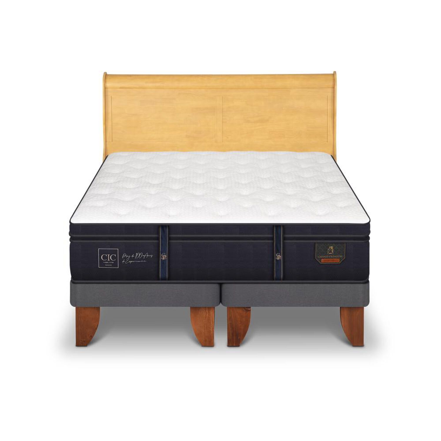 Cama Europea Cic Linea Premium / King / Base Dividida + Respaldo image number 0.0