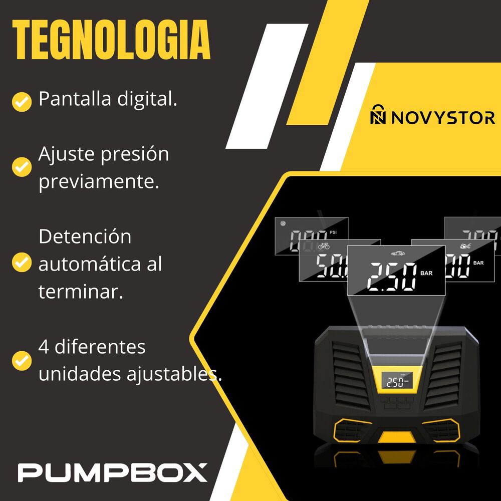 Compresor De Aire Port&aacute;til Digital 12v Profesional image number 8.0