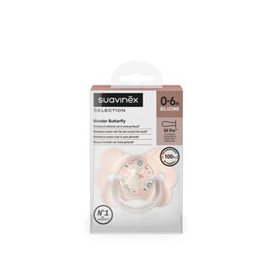 Chupete Wonder Butterfly Fisiol&oacute;gico Silicona 0/6m Print Rosa