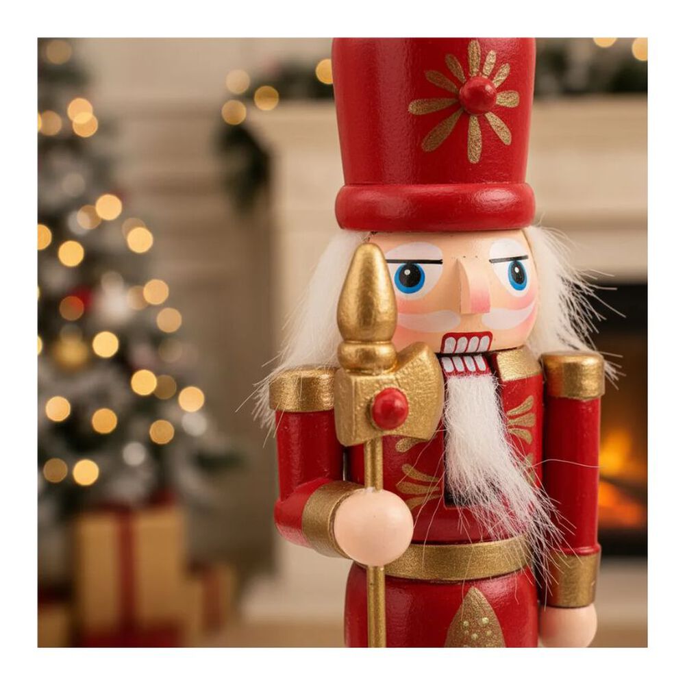 Set 3 Cascanueces Soldados De Madera Adorno De Navidad image number 3.0