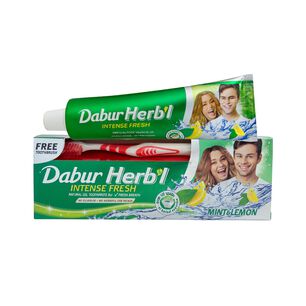 Pasta Dental Herb'l Menta & Lim&oacute;n Gel + Cepillo De Dientes 150gr