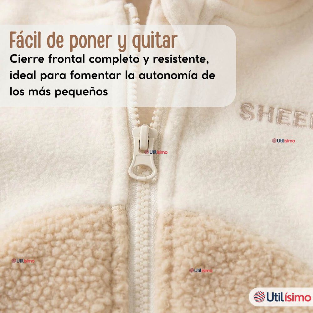 Poler&oacute;n Polar Con Capucha Invierno Beb&eacute; Ni&ntilde;a Fluffy Sheep image number 7.0