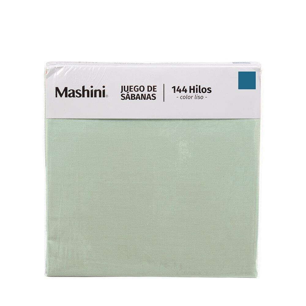 Sabana 144 Hilos Lisas 2 Plazas Verde image number 4.0