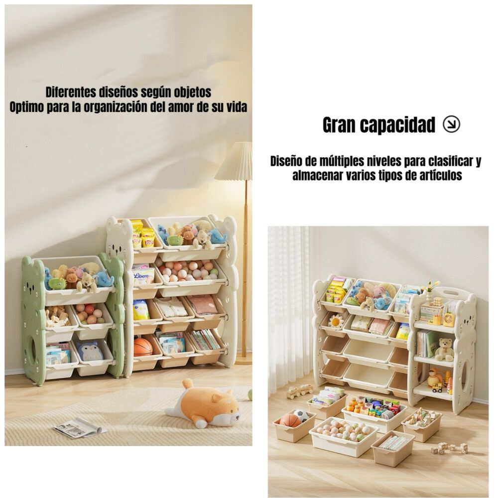 Estante Infantil Organizador De Juguetes Love Lubabycas image number 6.0